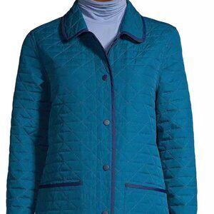 Lands' End Teal Quilted Women's Jacket